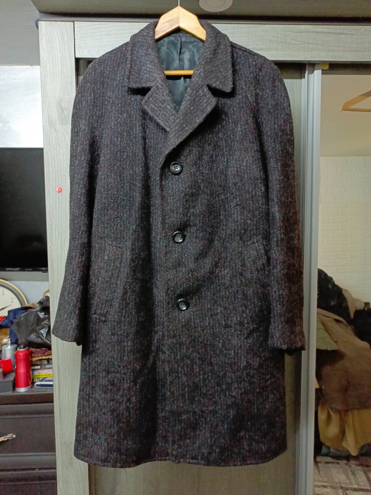FILA Tuta soprabito anni 50 vintage su misura tutto pettinato tweed cintura 48R