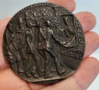WWI BRITISH 1915 Karl Goetz SATIRICAL MEDAL LUSITANIA GERMAN SINKING date 5 MAI