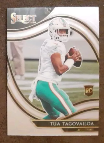 TUA TAGOVAILOA RC 2020 Panini Select #345 Rookie Field Level Dolphins.  C2C