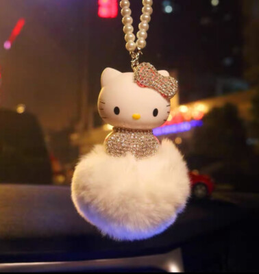 Cute Hello Kitty Auto Car hanging drop(very nice & lovely）White Great Gift