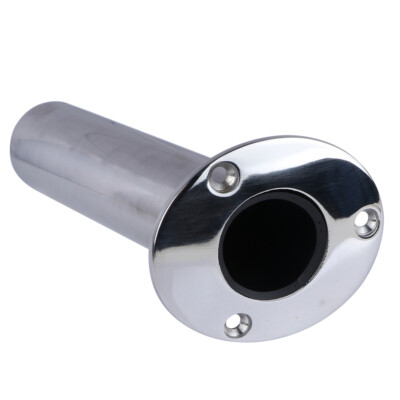 2PCS Stainless Steel Flush Mount Rod Holder For Boats - 15 Degree, Marine Grade, Saltwater