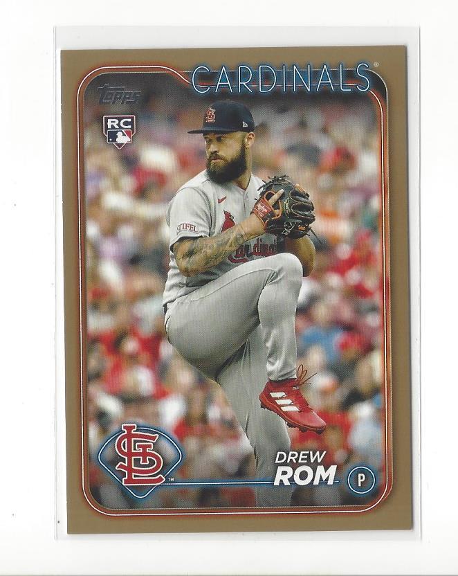 2024 Topps Gold #476 Drew Rom RC Rookie Cardinals /2024 