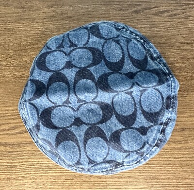 Coach Signature Foldable Bucket Denim Hat in Blue Coach Signature Foldable Bucket Denim Hat in Blue | eBay main image 3