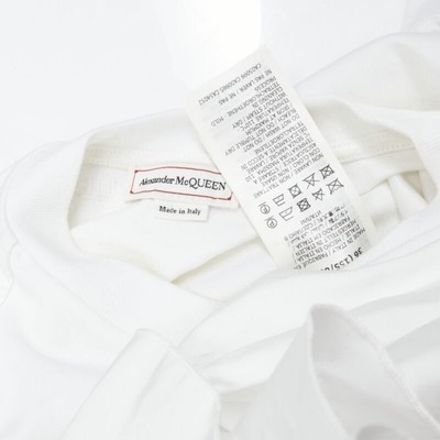 ALEXANDER MCQUEEN 2022 Hybrid white spiral ruffle cotton tshirt 