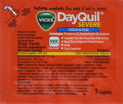 DayQuil''Severe'' Cold and FLU MAX Strength New