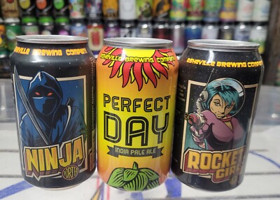 CRAFT Beer Cans Asheville Brewing Ashville, NC Three Different