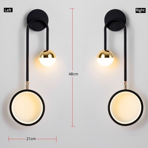 LED Bedroom Wall Light Bedside Reading Lighting Retro Modern Nordic ...