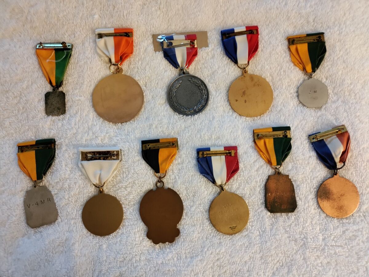Collection of Unique Vintage Track and Field Running Medals Collection of Unique Vintage Track and Field Running Medals