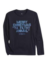 New Home Alone Merry Christmas Filthy Animal Kids Size Medium Funny L/S Tee