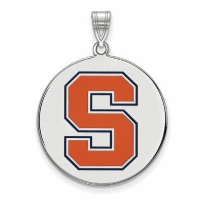 Sterling Silber rhodiniert LogoArt Syrakus Universität extra groß emailliert 