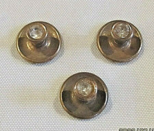 Antique Set of three Rhinestone and Brass Waistcoat Studs