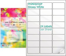 EVG A4 Precut Glossy White Waterproof Printable Vinyl Multi Sticker Labels