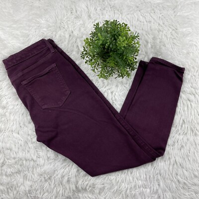 Just Black Womens 30 Burgundy Jegging Jeans Stretch Pants Skinny Leg Fit