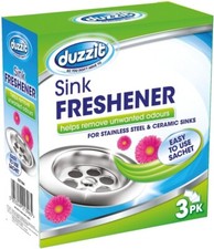 Duzzit Sink Freshener 30g, Drain Odour Eliminator for Sinks, 3pk