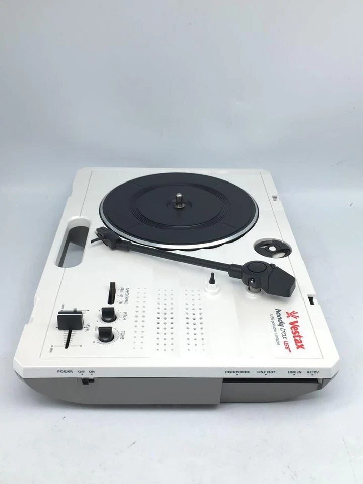 Vestax Handy Trax Turntable White Initial model Analog Portable Record Player - Image 3 of 4