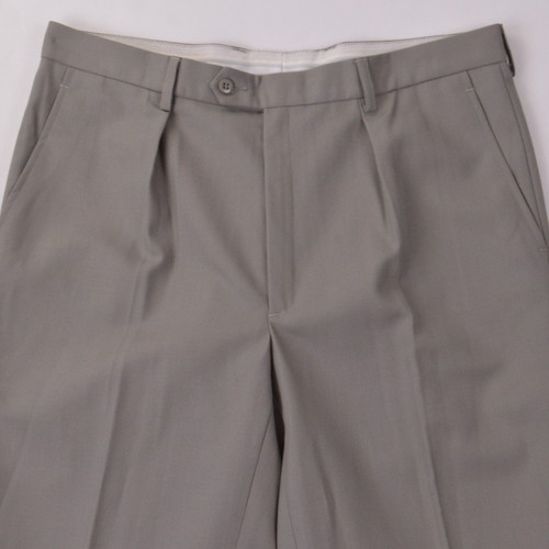 French Terre de France Military Dress Chinos 92L 34x37 Grey Unfinished Hem 1998 - Picture 2 of 7