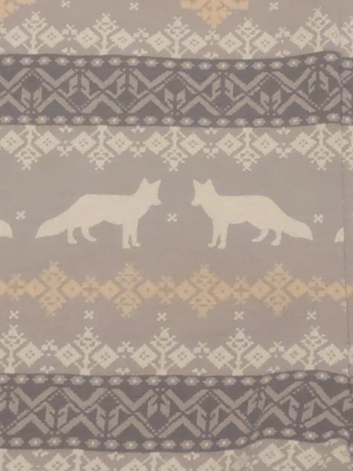 Traje de mujer talla M Union 1 pieza pijama Fair Isle estampado de zorro nórdico gris y blanco Foto 3 de 4