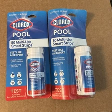 Two (2) CLOROX Pool & Spa My Pool Care Assistant 50 Multi-Use Test Strips