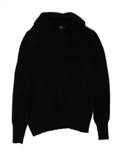 MARKS & SPENCER Womens Shawl Neck Jumper Sweater UK 14 Medium Black DK21