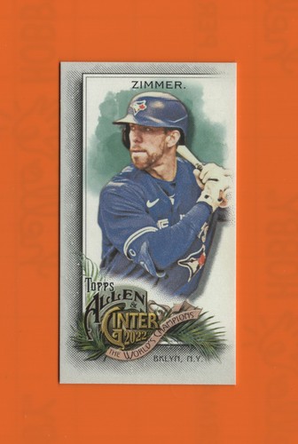 2022 Topps Allen & Ginter Mini Brooklyn Back #327 Bradley Zimmer 14/25 - Foto 2 di 2