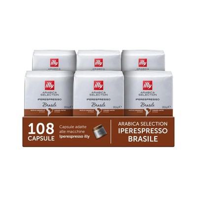 illy Kaffee Hyperespresso Kapseln Arabica Selection Brasilien, 6 Packungen à 18 