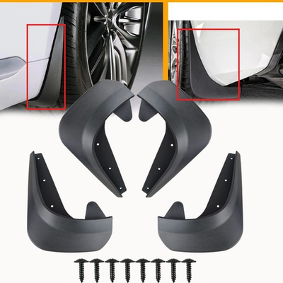 #ad #ad 4Pcs Car Mud Flaps Splash Guards Fender Mudguards Front Rear For Universal Car $13.39