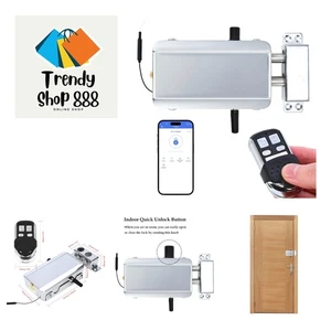 Electronic Deadbolt Anti-Theft Smart Hidden Door Lock with Remote Control and...