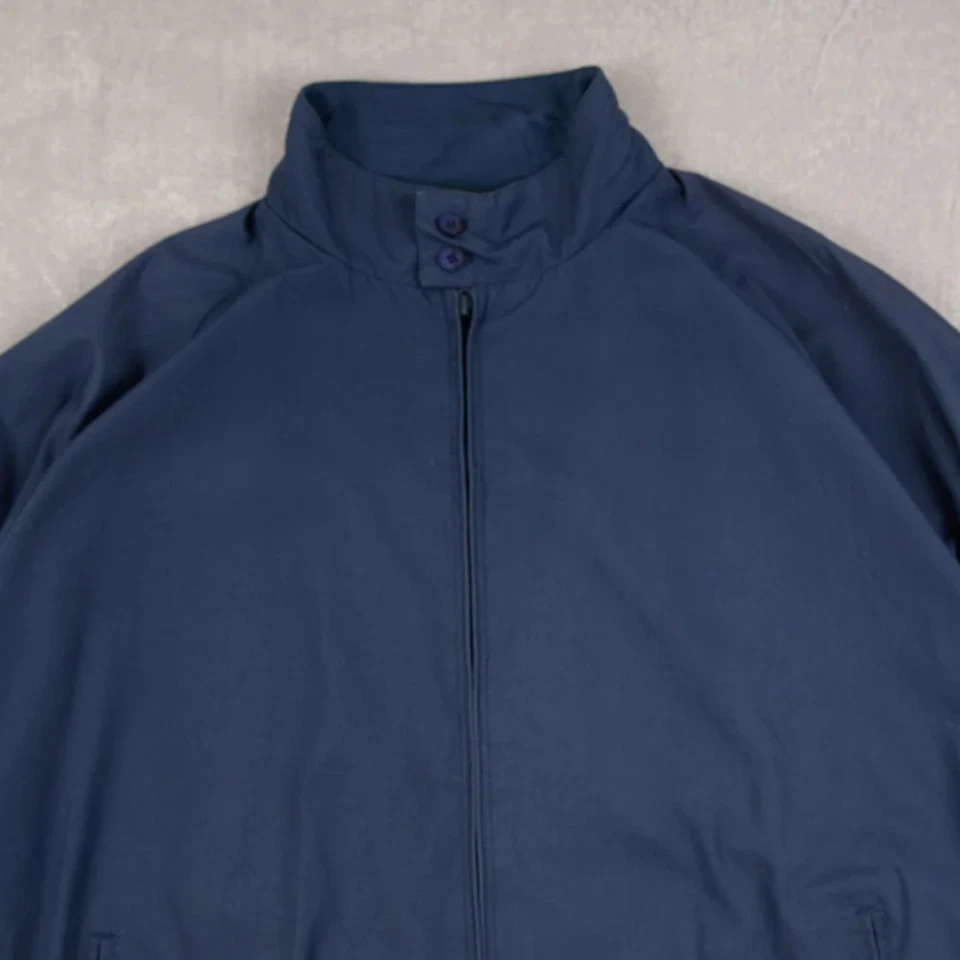 Vintage 90s Full Zip Harrington Workwear Jacket XXL Men's Blue Americana - Image 3 of 4