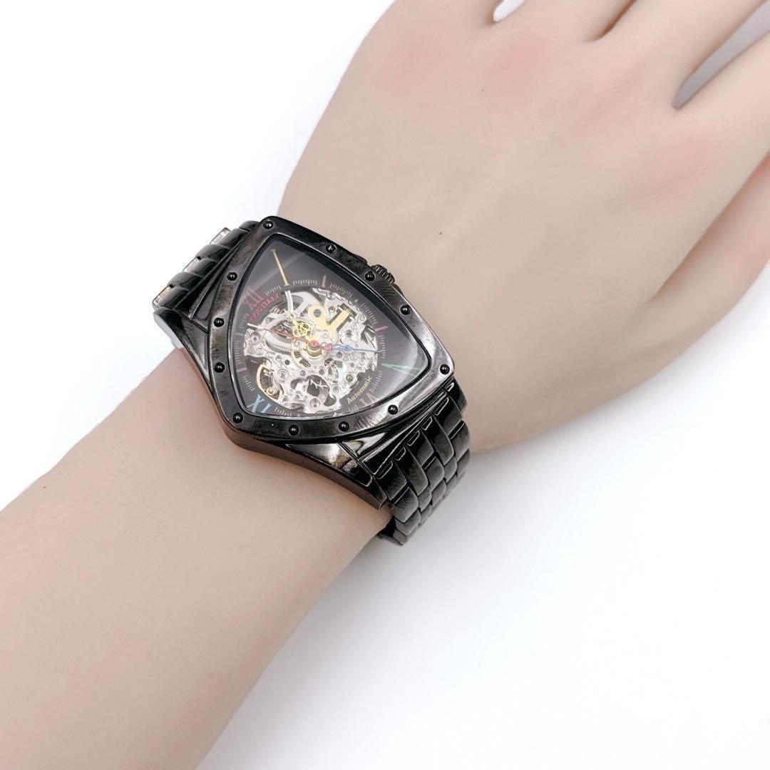 COGU Triangular Skeleton Watch Roman Multi Color … - image 3