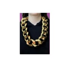 Gold Rapper Chain - 36" - Super Massive - 80's 90's - Deluxe Costume Accessory