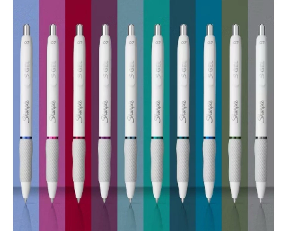 Bolígrafos Sharpie S-Gel 18pk (medio 0,7 mm) 3 estilos de barril y 11 colores de tinta paquete de regalo Foto 3 de 4