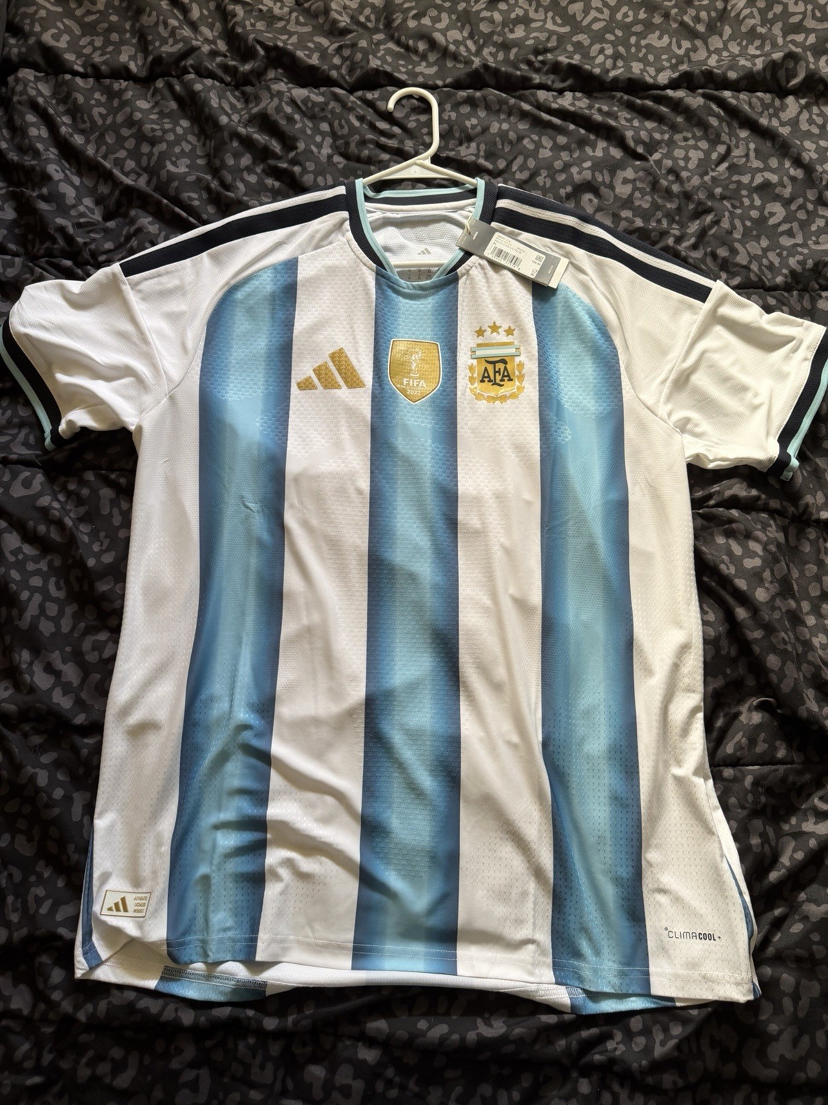 Adidas Argentina 2022 World Cup Messi Home Jersey Men’s XL Champions