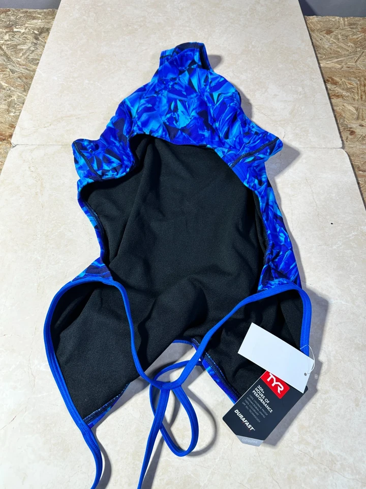 Nuevo TYR Durafast Elite Cristal Azul Diamondfit Una Pieza Mujer Natación Talla 40 Foto 3 de 3