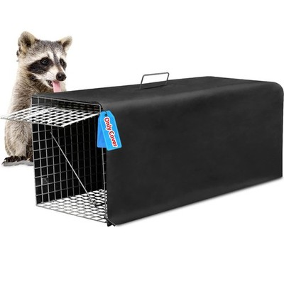 Live Animal Trap Cage Cover, Cat Trap for Stray Cats 32 Inch Folding Skunk Tr...