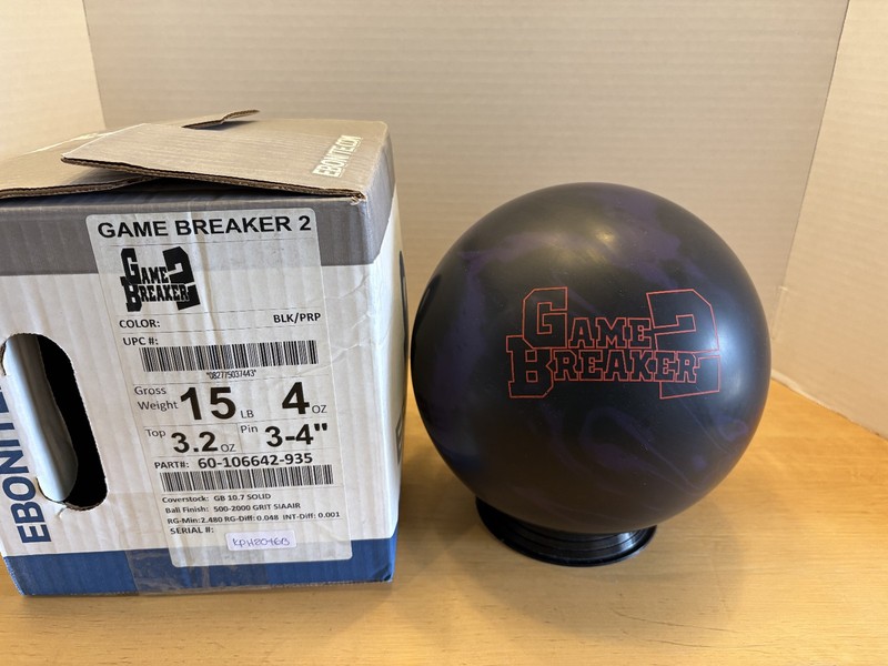 Ebonite Game Breaker 2 15lb NIB Bowling Ball