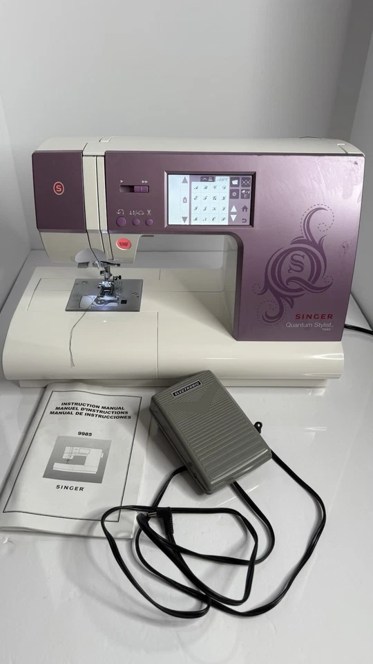 Máquina de costura Singer Quantum Stylist 9985 tela sensível ao toque + pedal + manual - Imagem 4 de 4