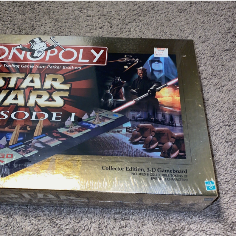 1999 Star Wars Episode 1 Monopoly Game Collector Edition 3d