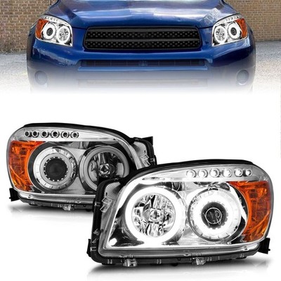 Anzo USA 111121 Projector Headlight Set w/Halo Fits 2006-2008 Rav4