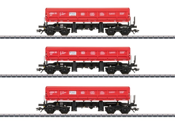 MäRklin H0 48458 - Seitenkippwagen-Set Fas, Db Schenker Rail Polska S.A. Neuware-image