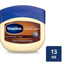 Vaseline Original Cocoa Butter Moisture Petroleum Jelly, 13 oz Skincare For All