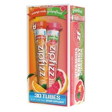 Zipfizz Multi-Vitamin Energy Hydration Drink Mix, Orange Soda  Pink Grapefruit,