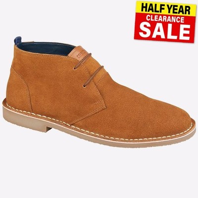 Roamers Montville 2 Herren Freizeit Wildleder Wüstenstiefel Hellbraun