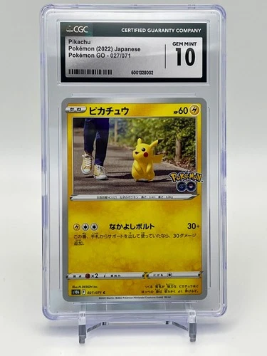 Pikachu Pokémon (2022) Japanese Pokémon GO - 027/071 CGC 10