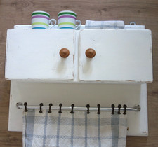 Alter Wandschrank Küchenschrank Handtuchhalter Massivholz Shabby Chic 50er Jahre