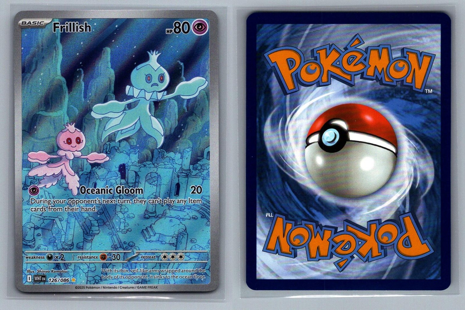 Frillish #126/086 Holo White Flare Pokemon Card - NM