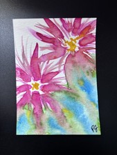 Carta artistica ACEO dipinta a mano. Firmato dall'artista. Dipinto a mano non una stampa!