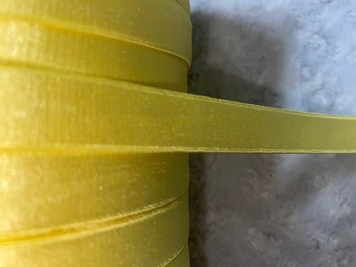 10 yards Pastel Yellow Satin lingerie bra strap stretch sewing elastic 3/4'' wide