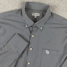 Peter Millar Shirt Mens XL Blue Check Summer Comfort Tampa Bay Rays Button Up