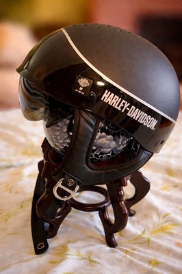 Harley-Davidson Trenton B13 Half Helmet Black Sun Shield Size M