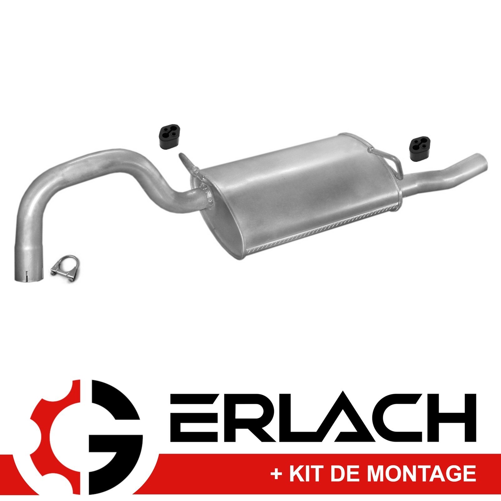 Silencieux arrière pour Volvo 440 et 460 K L 2.0 pot d'échappement en acier